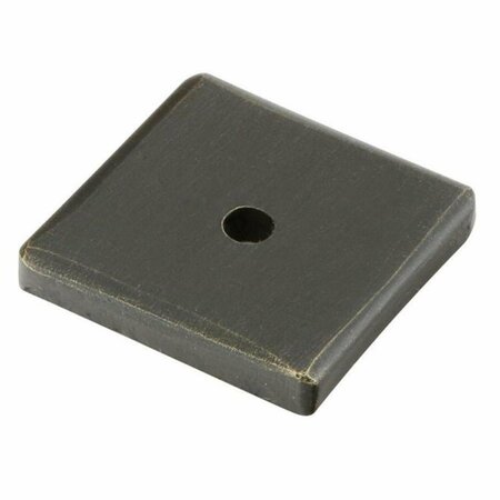 PATIOPLUS Square Knob 1.25 in. Back Plate, Medium Bronze PA1634207